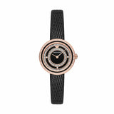  Shop Authentic Emporio Armani Rosa Two Hand Black Dial Black Leather Strap Watch For Women - AR11493 - Luxxuri