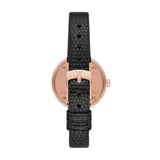  Shop Authentic Emporio Armani Rosa Two Hand Black Dial Black Leather Strap Watch For Women - AR11493 - Luxxuri