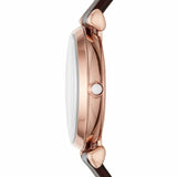  Shop Authentic Emporio Armani Gianni T-Bar Silver Dial Brown Leather Strap Watch For Women - AR11269 - Luxxuri