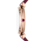  Shop Authentic Emporio Armani Gianni T Bar Crystals Maroon Dial Maroon Leather Strap Watch for Women - AR11487 - Luxxuri