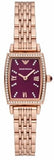  Shop Authentic Emporio Armani Two Hand Diamonds Burgundy Dial Rose Gold Steel Strap Watch For Women - AR11488 - Luxxuri