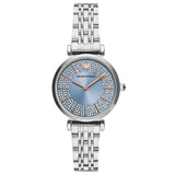  Shop Authentic Emporio Armani Gianni T-Bar Quartz Blue Dial Silver Steel Strap Watch For Women - AR11594 - Luxxuri