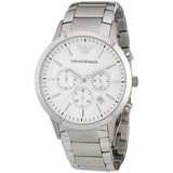  Shop Authentic Emporio Armani Renato Chronograph Cream Dial Silver Steel Strap Watch For Men - AR2458 - Luxxuri