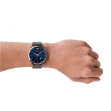  Shop Authentic Emporio Armani Luigi Chronograph Blue Dial Black Leather Strap Watch For Men - AR1736 - Luxxuri
