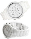  Shop Authentic Emporio Armani Ceramica Chronograph White Dial White Strap Watch For Men - AR1453 - Luxxuri