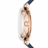  Shop Authentic Emporio Armani Gianni T-Bar Analog Silver Dial Blue Leather Strap Watch For Women - AR60020 - Luxxuri