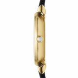  Shop Authentic Emporio Armani Gianni T-Bar Quartz Mother of Pearl Dial Black Leather Strap Watch For Women - AR1910 - Luxxuri