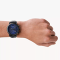  Shop Authentic Emporio Armani Luigi Analog Blue Dial Black Leather Strap Watch For Men - AR11351 - Luxxuri