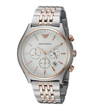  Shop Authentic Emporio Armani Zeta Chronograph Quartz White Dial Two Tone Steel Strap Watch For Men - AR1998 - Luxxuri