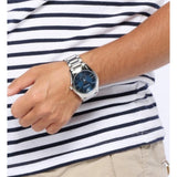  Shop Authentic Emporio Armani Valente Quartz Blue Dial Silver Steel Strap Watch For Men - AR11085 - Luxxuri