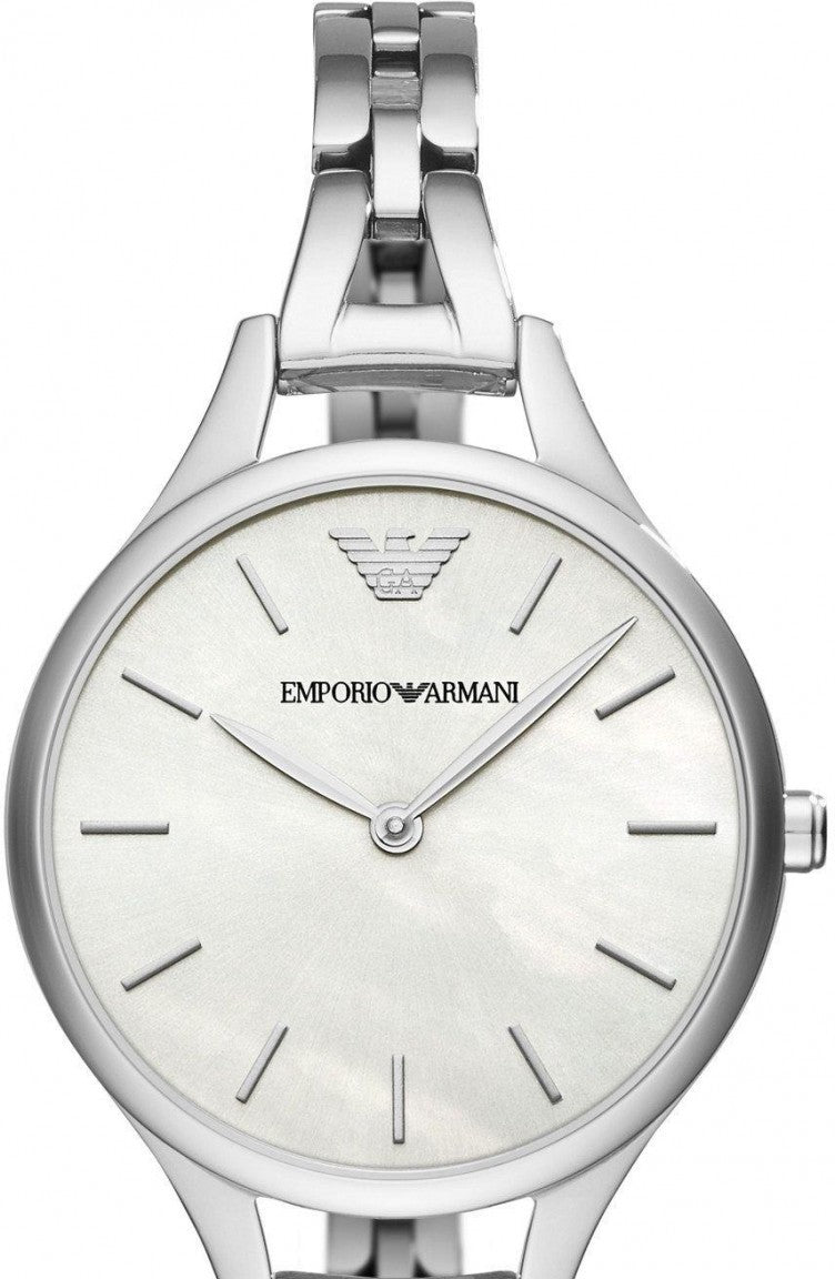  Shop Authentic Emporio Armani Aurora Mother Of Pearl White Dial Silver Steel Strap Watch For Women - AR11054 - Luxxuri