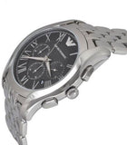  Shop Authentic Emporio Armani Classic Chronograph Black Dial Silver Steel Strap Watch For Men - AR1786 - Luxxuri