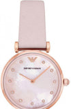  Shop Authentic Emporio Armani Gianni T Bar Mother Of Pearl Pink Dial Pink Leather Strap Watch For Women - AR1958 - Luxxuri