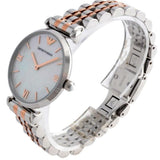  Shop Authentic Emporio Armani Gianni T-Bar Mother of Pearl Dial Two Tone Steel Strap Watch For Women - AR1987 - Luxxuri