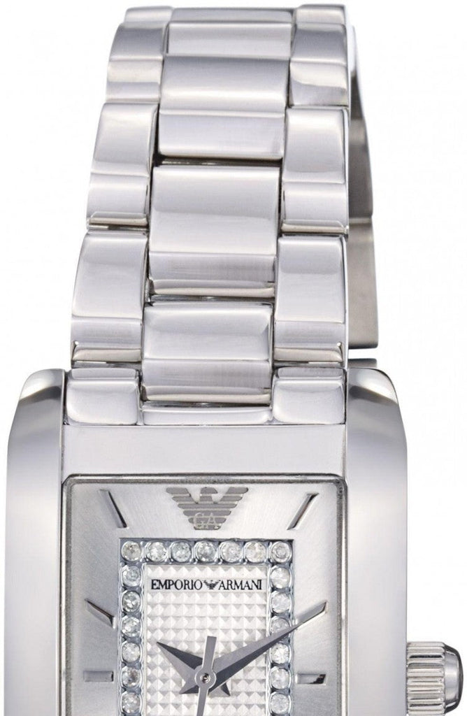  Shop Authentic Emporio Armani Classic Diamonds Silver Dial Silver Steel Strap Watch For Women - AR3170 - Luxxuri