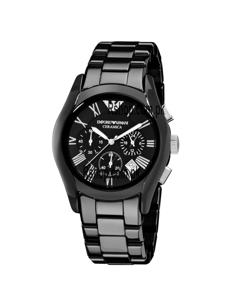  Shop Authentic Emporio Armani Valente Chronograph Black Dial Black Ceramic Strap Watch For Men - AR1400 - Luxxuri