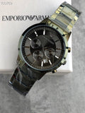  Shop Authentic Emporio Armani Renato Chronograph Quartz Grey Dial Green Steel Strap  Watch For Men - AR11117 - Luxxuri