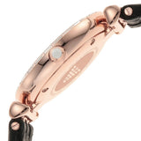  Shop Authentic Emporio Armani Gianni T-Bar Mother of Pearl Dial Black Leather Strap Watch For Women - AR11295 - Luxxuri