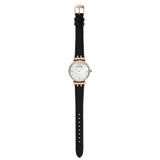  Shop Authentic Emporio Armani Gianni T-Bar Mother of Pearl Dial Black Leather Strap Watch For Women - AR11295 - Luxxuri