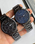  Shop Authentic Emporio Armani Giovanni Chronograph Blue Dial Grey Steel Strap Watch For Men - AR11348 - Luxxuri