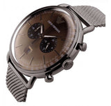  Shop Authentic Emporio Armani Aviator Brown Dial Grey Mesh Bracelet Watch For Men - AR11141 - Luxxuri