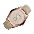  Shop Authentic Emporio Armani Valente Analog Beige Dial Beige Leather Strap Watch For Men - AR1667 - Luxxuri