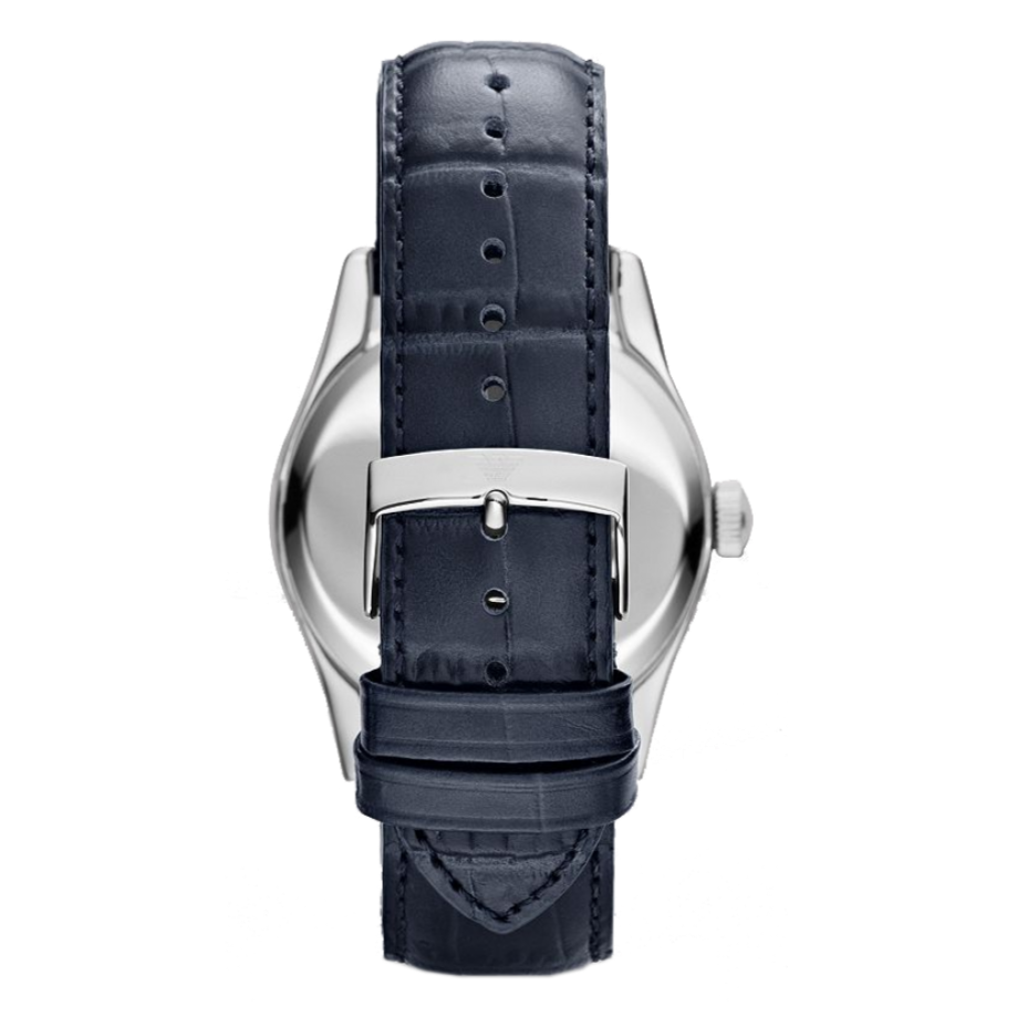  Shop Authentic Emporio Armani Valente Quartz Silver Dial Grey Leather Strap Watch For Men - AR1666 - Luxxuri