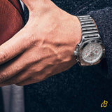  Shop Authentic Breitling Chronomat B01 42 Six Nations England White Dial Silver Steel Strap Watch for Men - AB0134A71A1A1 - Luxxuri