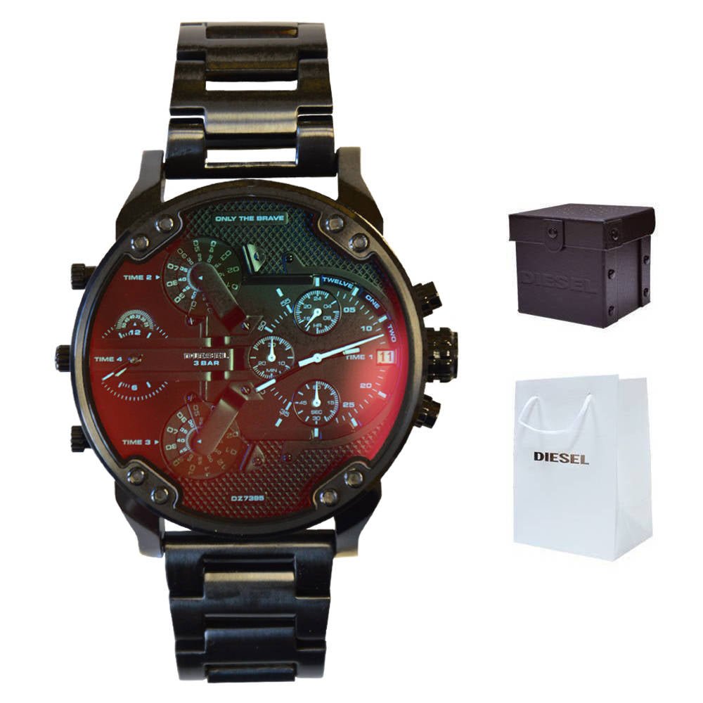  Shop Authentic Diesel Mr Daddy 2.0 Black Dial Black Stainless Steel Watch For Men - DZ7395 - Luxxuri