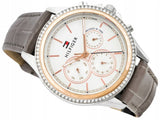  Shop Authentic Tommy Hilfiger Ari Diamonds White Dial Grey Leather Strap Watch for Women - 1781980 - Luxxuri