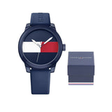  Shop Authentic Tommy Hilfiger Denim Quartz Blue Dial Blue Rubber Strap Watch for Men - 1791322 - Luxxuri