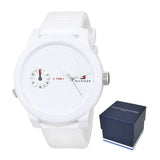  Shop Authentic Tommy Hilfiger Denim White Dial White Rubber Strap Watch for Men - 1791324 - Luxxuri