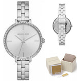  Shop Authentic Michael Kors Charley Quartz Silver Dial Silver Steel Strap Watch for Women - MK4398 - Luxxuri