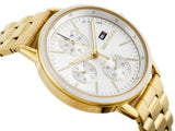  Shop Authentic Tommy Hilfiger Carly White Dial Gold Steel Strap Watch for Women - 1781786 - Luxxuri
