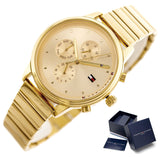 Shop Authentic Tommy Hilfiger Blake White Dial Gold Steel Strap Watch for Women - 1781905 - Luxxuri