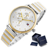  Shop Authentic Tommy Hilfiger Blake Silver Dial Two Tone Steel Strap Watch for Women - 1781908 - Luxxuri