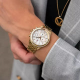  Shop Authentic Tommy Hilfiger Ari Multifunction Diamonds Silver Dial Gold Steel Strap Watch for Women - 1781977 - Luxxuri