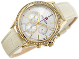  Shop Authentic Tommy Hilfiger Ari Diamonds White Dial Cream Leather Strap Watch for Women - 1781982 - Luxxuri