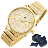  Shop Authentic Tommy Hilfiger Blake Quartz Gold Dial Gold Mesh Bracelet Watch for Women - 1782302 - Luxxuri