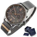  Shop Authentic Tommy Hilfiger Blake Quartz Grey Dial Silver Mesh Bracelet Watch for Men - 1782304 - Luxxuri