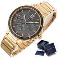  Shop Authentic Tommy Hilfiger Eve Chronograph Quartz Grey Dial Rose Gold Steel Strap Watch For Women - 1782277 - Luxxuri