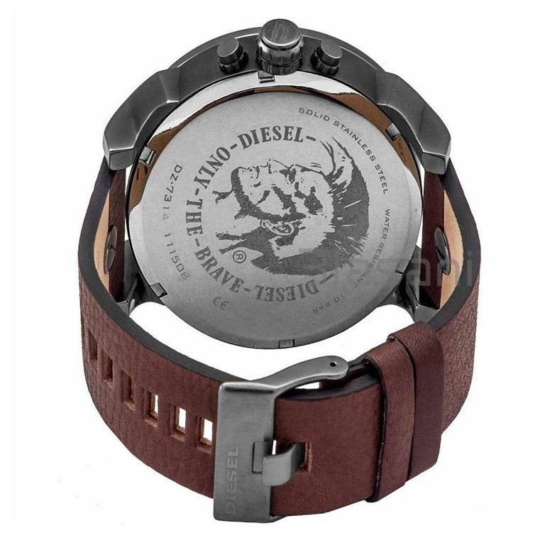  Shop Authentic Diesel Mr Daddy Blue Dial Brown Leather Strap Watch For Men - DZ7314 - Luxxuri