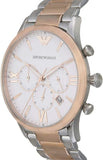  Shop Authentic Emporio Armani Giovanni Chronograph Quartz White Dial Two Tone Steel Strap Watch For Men - AR11209 - Luxxuri