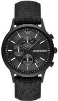  Shop Authentic Emporio Armani Renato Chronograph Black Dial Black Nylon Strap Watch For Men - AR11457 - Luxxuri