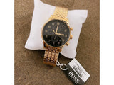  Shop Authentic Hugo Boss Navigator Black Dial Gold Steel Strap Watch for Men - 1513531 - Luxxuri
