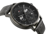  Shop Authentic Tommy Hilfiger Evan Black Dial Black Leather Strap Watch for Men - 1710395 - Luxxuri