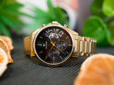  Shop Authentic Tommy Hilfiger Baker Chronograph Black Dial Gold Steel Strap Watch for Men - 1710447 - Luxxuri