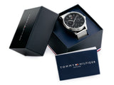 Shop Authentic Tommy Hilfiger Damon Quartz Chronograph Black Dial Silver Mesh Bracelet Watch for Men - 1791415 - Luxxuri