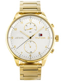  Shop Authentic Tommy Hilfiger Chase Quartz White Dial Gold Steel Strap Watch for Men - 1791576 - Luxxuri