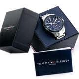  Shop Authentic Tommy Hilfiger Austin Blue Dial Silver Steel Strap Watch for Men - 1791640 - Luxxuri